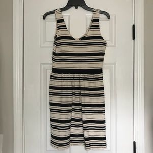 Black / Cream Stripe J. Crew Dress